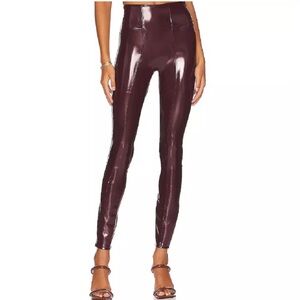Spanx Faux Leather Leggings in Ruby NWT size  Medium Petite ✨